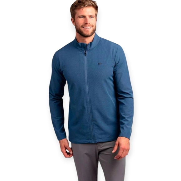 Travis Mathew Men's Road Soda Zip Up Jacket Blue Golf Outdoors XXL - Picture 16 of 16